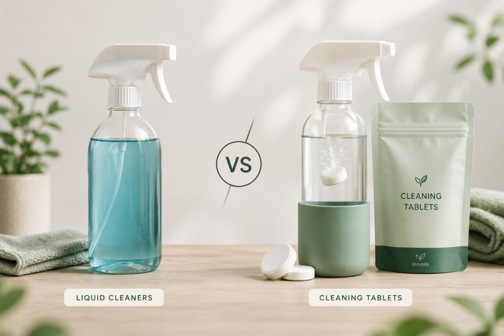 Cleaning Tablets vs Liquid Cleaners