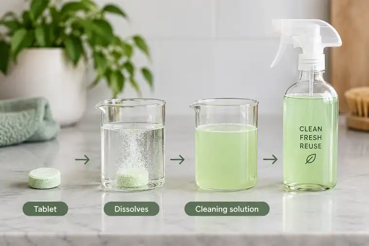 how do cleaning tablets work